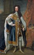 Sir Godfrey Kneller Portrait of King William III of England (1650-1702) in State Robes oil